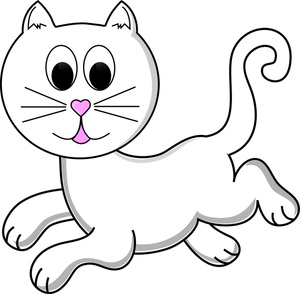 Free Cat Clip Art Image - Running Playful Cat