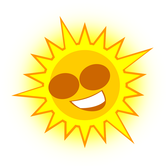 clip art smiling sun
