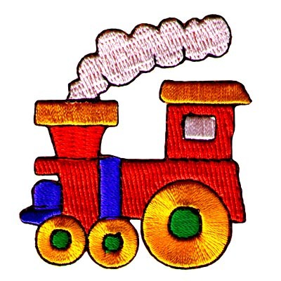 Red Choo-Choo Train Iron On Children's Patch Applique