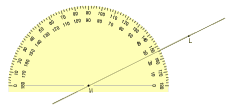 Printable instructions for drawing an angle with a protractor