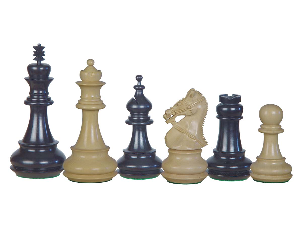 Premier Chess Pieces Regalia Staunton Ebony/Boxwood 4-