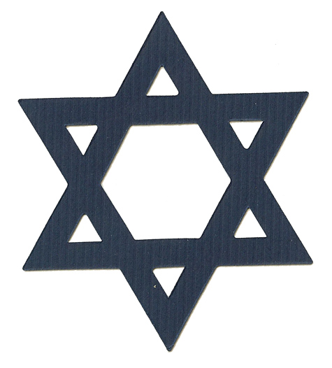 Jewish Die Cut: Outline Star of David, Set of 2