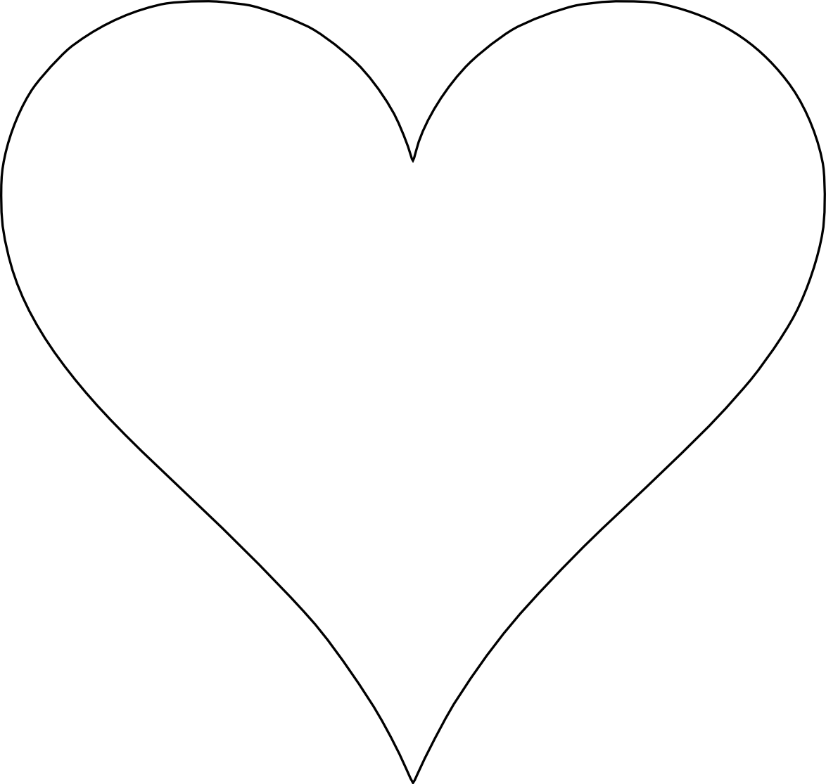 Printable Heart Template Large Clipart Best Free Printable Heart