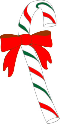 Christmas Clip Art: Striped Candy Cane Christmas Clip Art