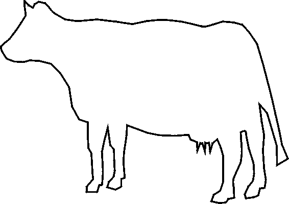 Cow Stencil Free Cow Stencil to Print and Cut Out ClipArt Best