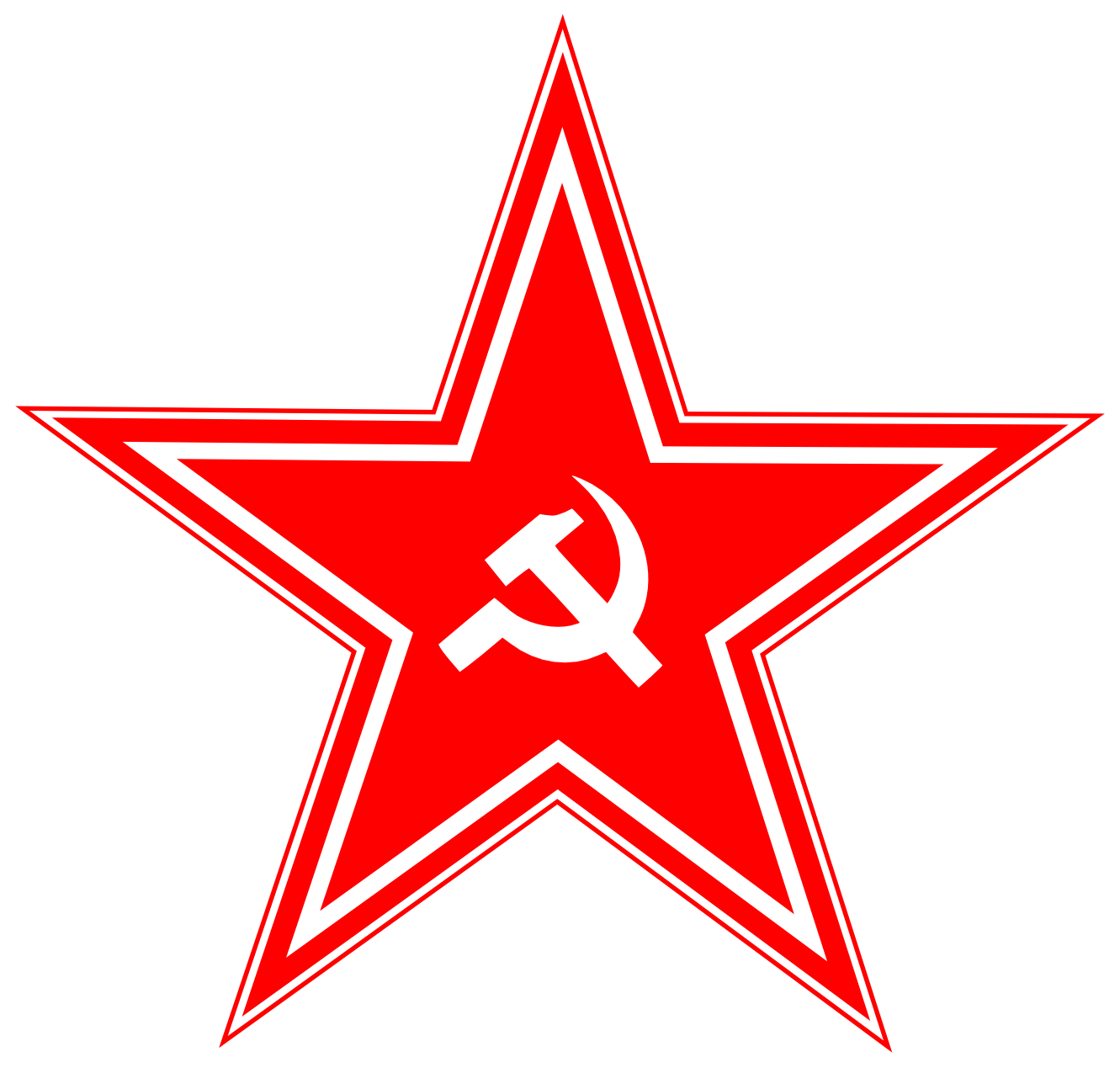 hammer and sickle in star SVG