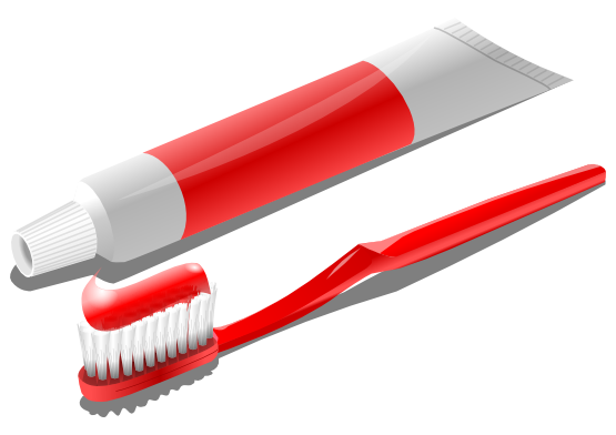 Clip Art: food toothbrush with toothpaste ...
