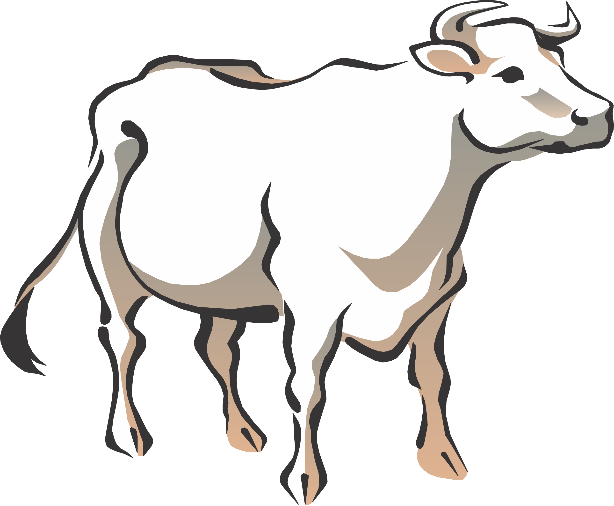 cow animated clip art - photo #38