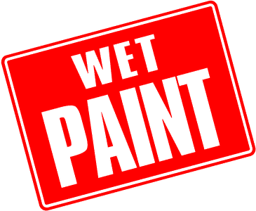 Pin Wet Paint Sign