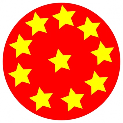 Download Red Circle With Stars clip art Vector Free ...
