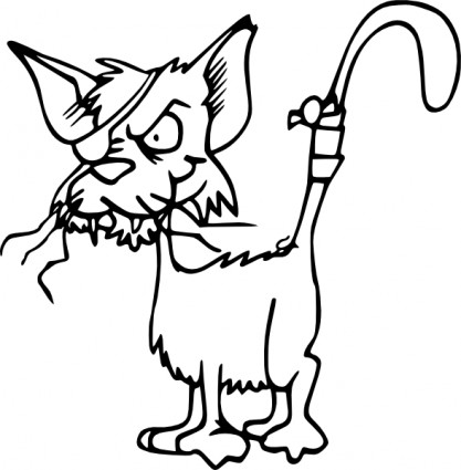 Fighting Cat Bw clip art Vector clip art - Free vector for free ...