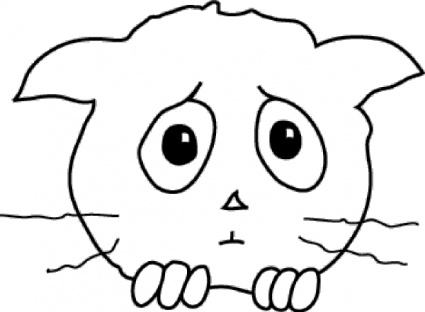 Download Cat Sad clip art Vector Free