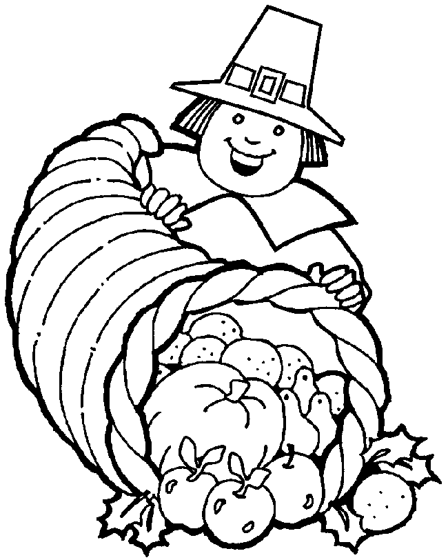 kaboose coloring pages thanksgiving meal - photo #11