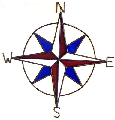 East And West – Compass Showing North, South, East And West Stock ...
