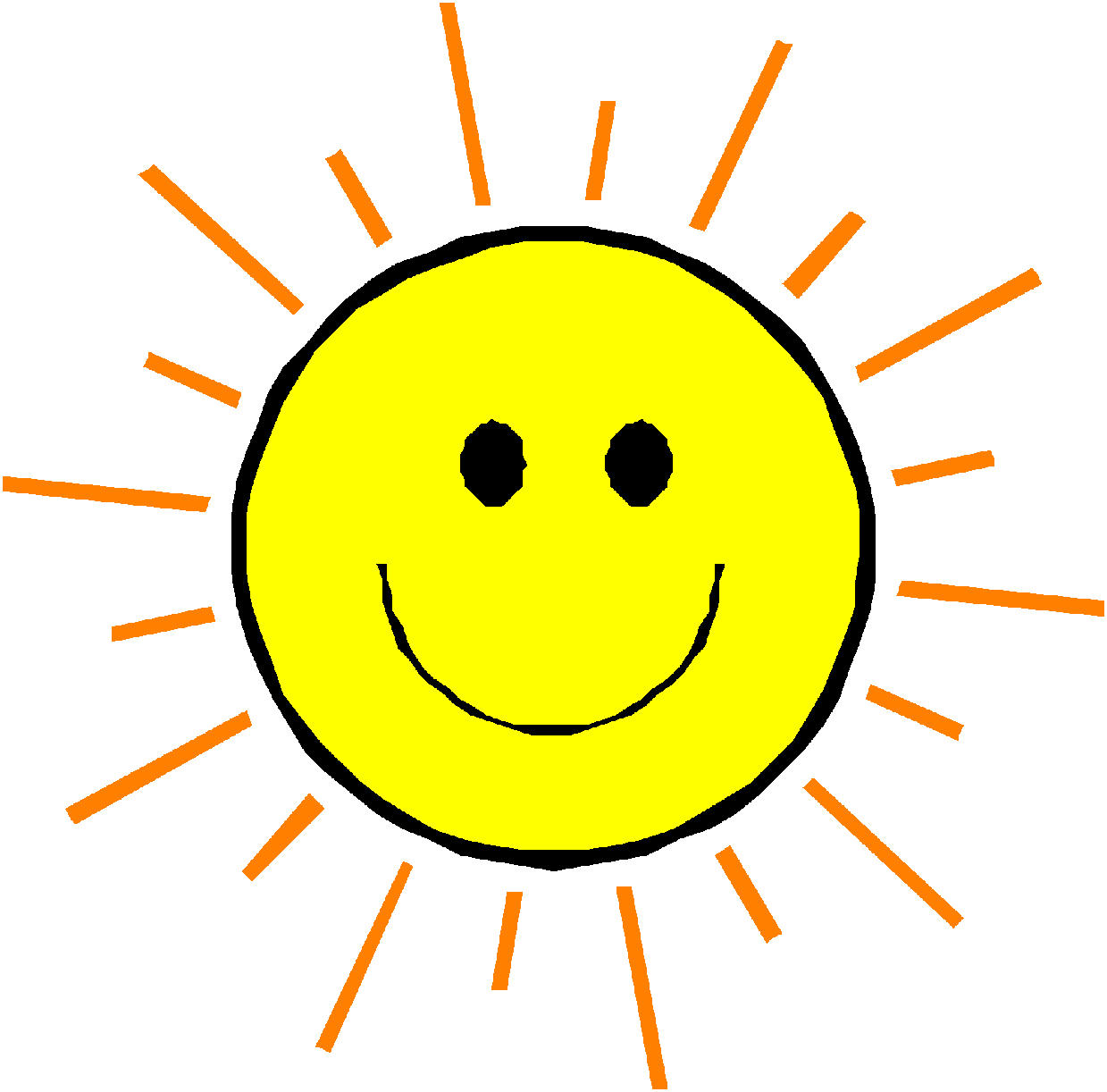 happy face sun