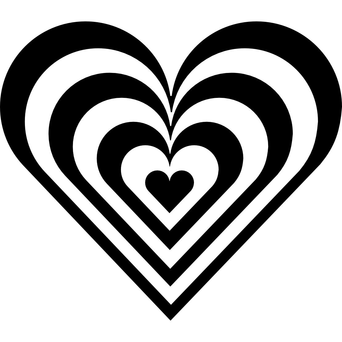 free black and white heart clipart - photo #6