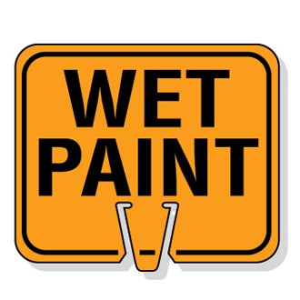 Snap-On WET PAINT Sign - Cone Signs - Temporary Control - Parking ...