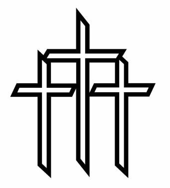 Three Christian Crosses Vinyl Religious Decal, Religious Decals ...