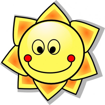 Smiling Cartoon Sun clip art Free vector in Open office drawing ...