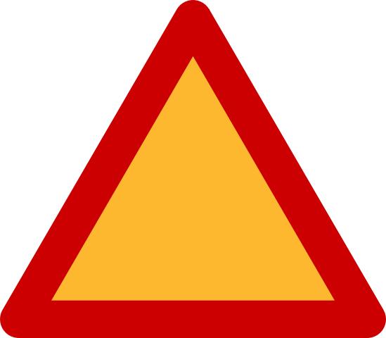 Triangle warning sign (red and yellow).svg