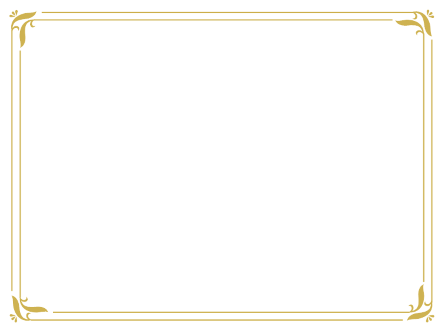 Simple Gold Certificate Border