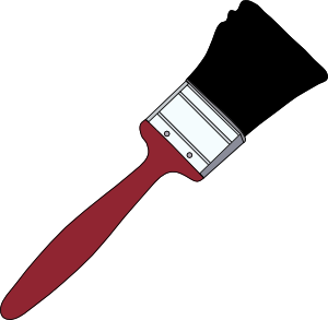 Tom Red Paintbrush clip art Free Vector