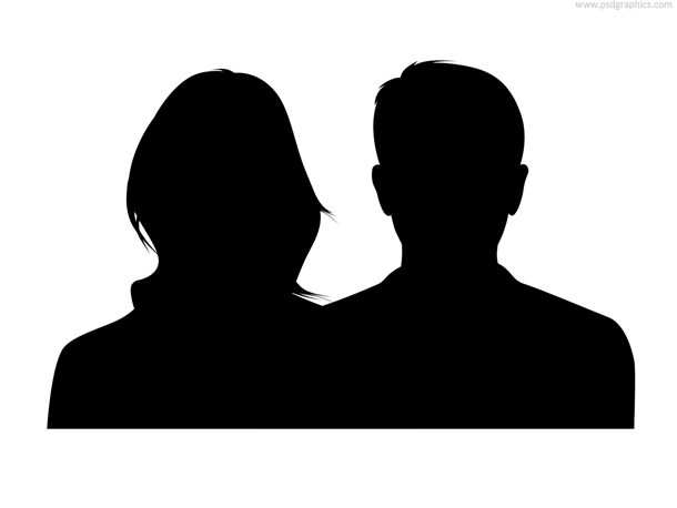 Couple silhouette, male and female (PSD) | PSDGraphics