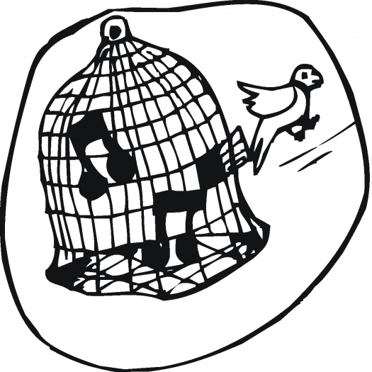 Flying Canary Bird Outline coloring page | Super Coloring