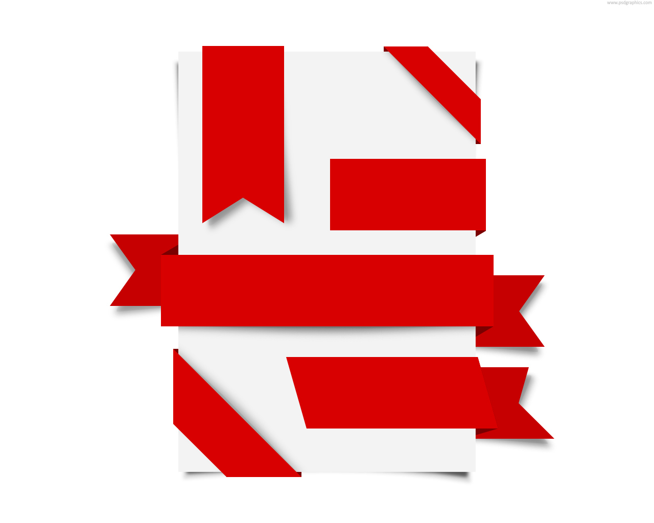 Vertical ribbons template (PSD) | PSDGraphics