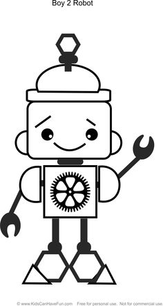 Boys, Coloring and Robots