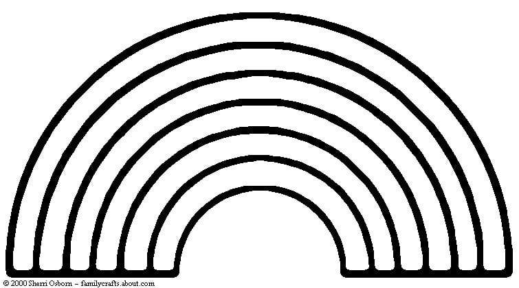 Rainbow Outline Clipart