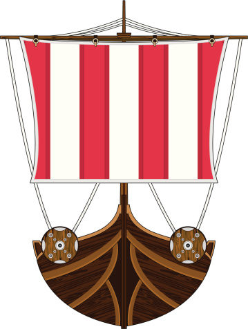 Silhouette Of A Viking Ship Clip Art, Vector Images ...