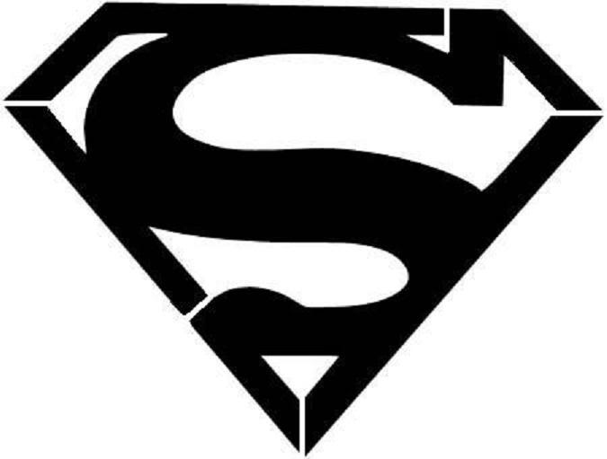 Cute Silhoutte Superman Clipart