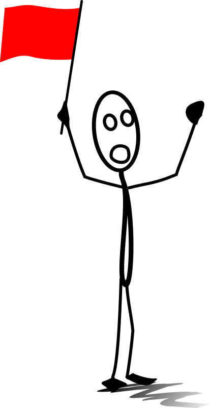 Clipart - Al with red flag
