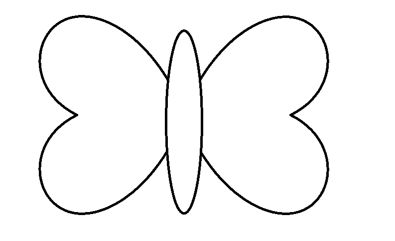 Swirly butterfly clipart black and white