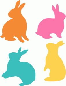 Stencils, Bunny rabbit and Paper