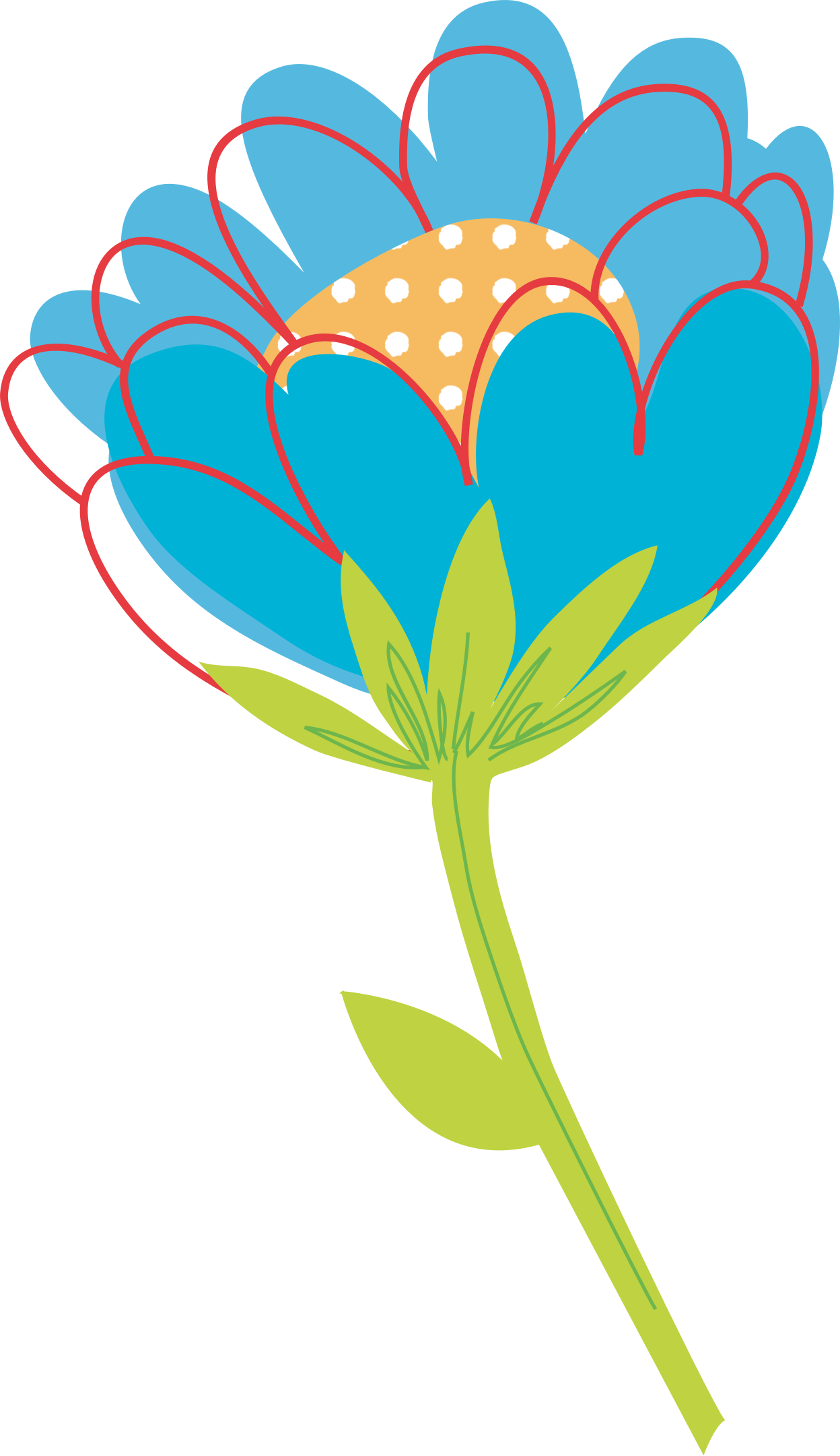 Clipart - Blue Flower Vector