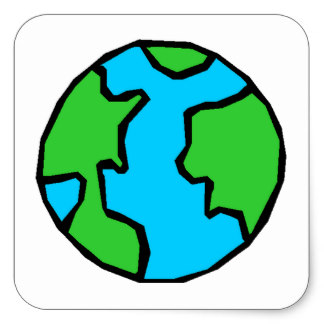Cartoon Globe Stickers | Zazzle