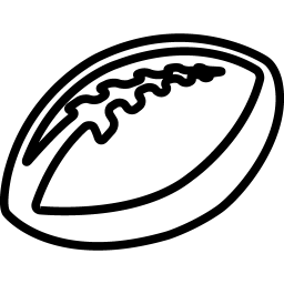 Rugby Ball Vector Icon, 62489