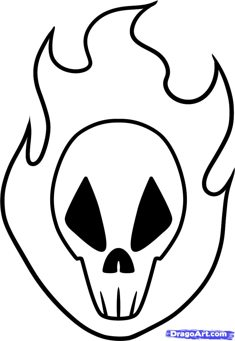 Simple Skull Drawings