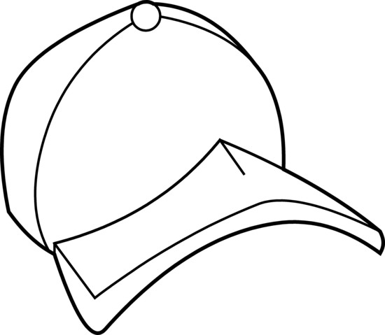 Baseball cap clipart black and white - ClipartFox