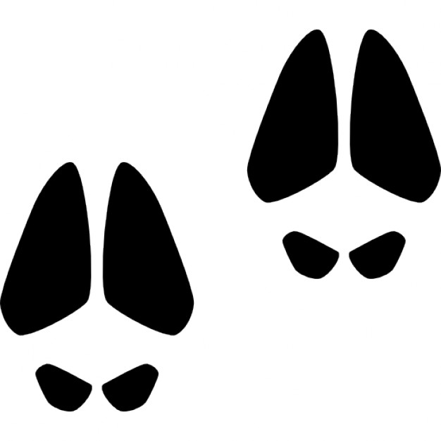 Animal footprints of a mammal Icons | Free Download