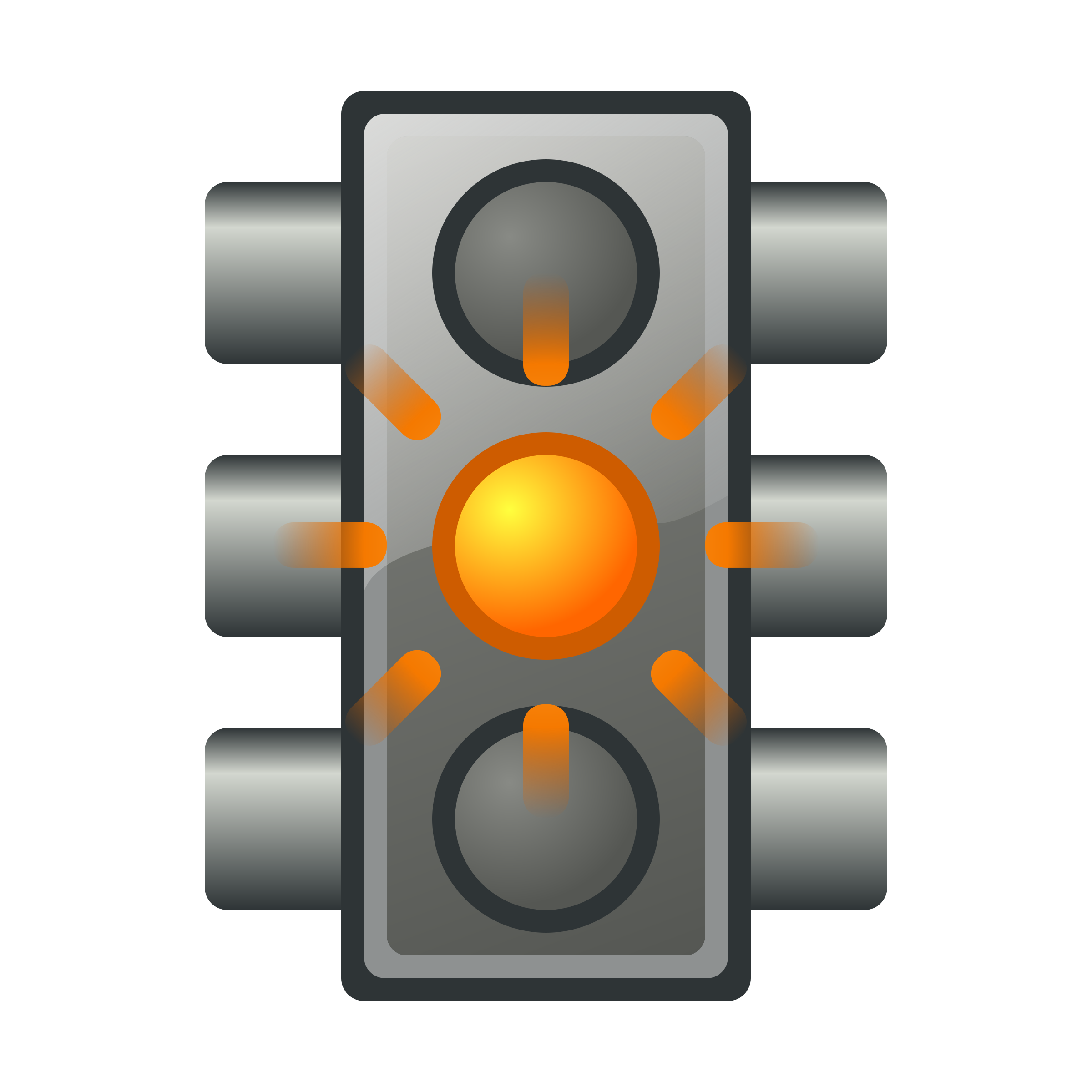 Clipart - Flashing yellow traffic light