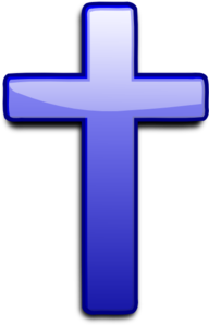 Cross clipart blue