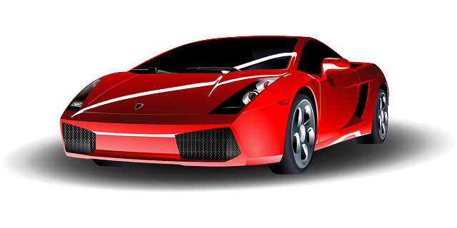 Red sports car car clipart