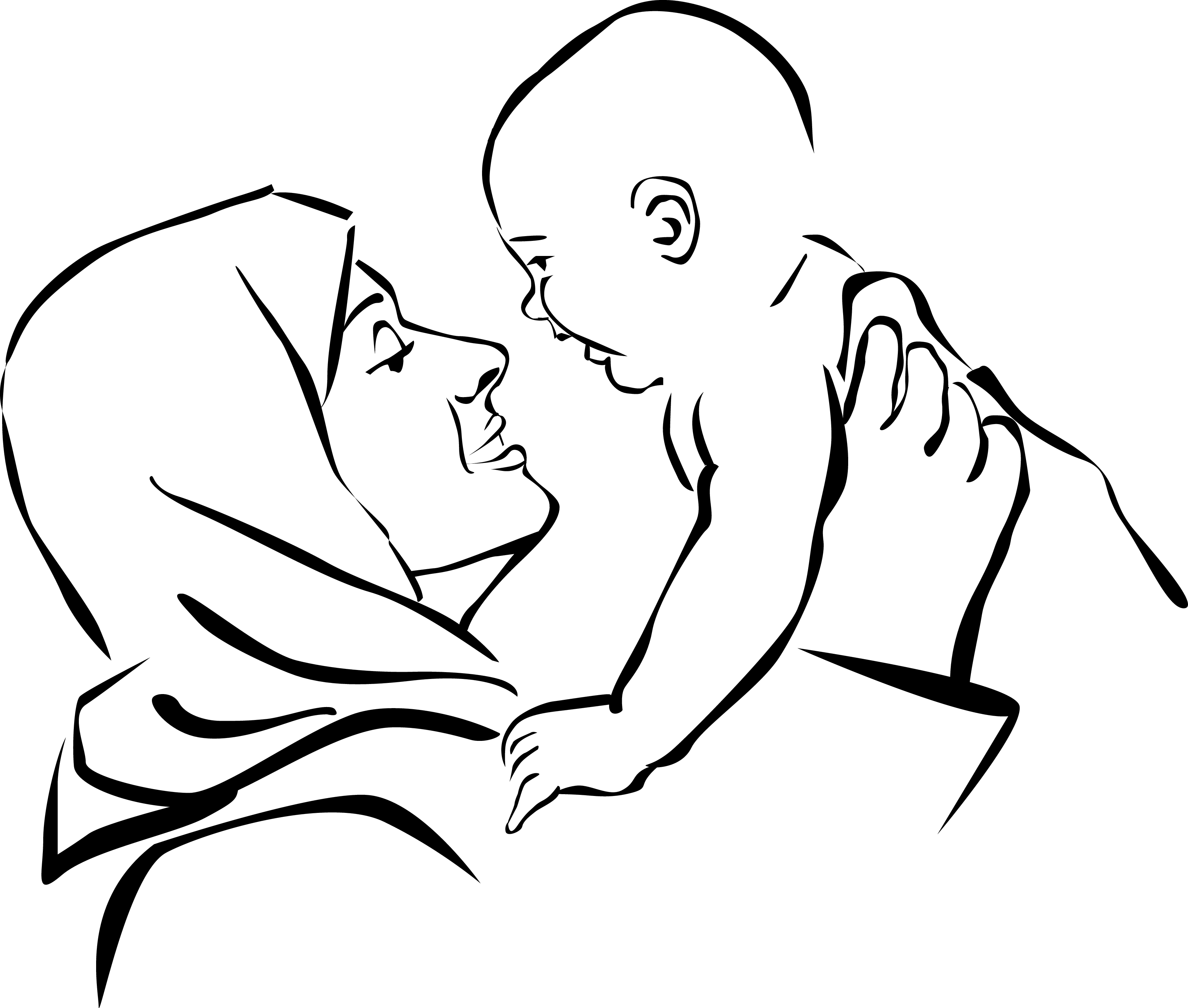 Mother And Child Drawing | Free Download Clip Art | Free Clip Art ...