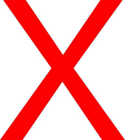 Red x clipart png