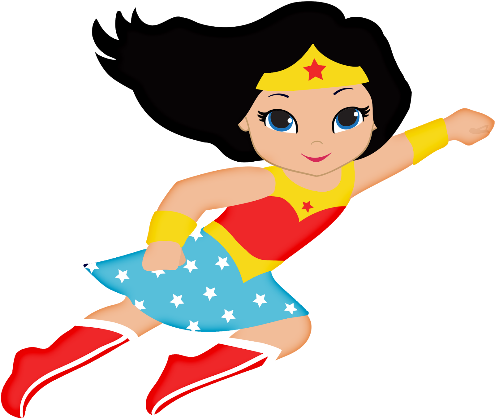 Cute wonder woman baby clipart