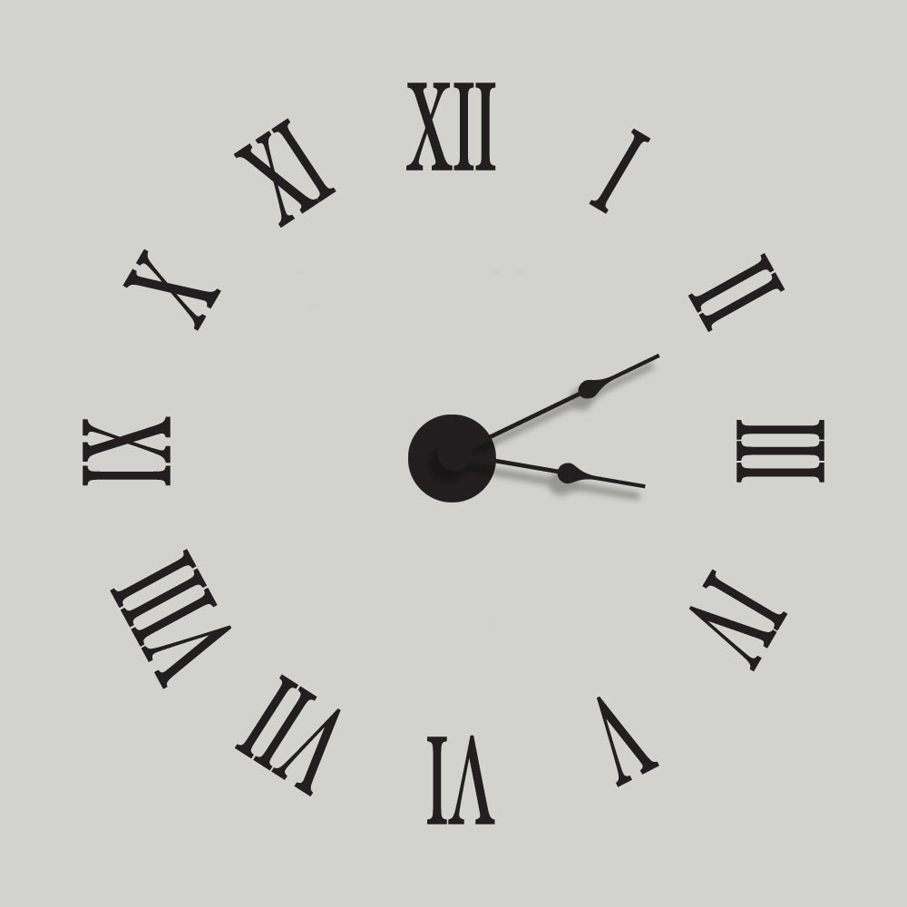 Large Wall Clock Vinyl Wall Decal Clock Kit with by Katazoom