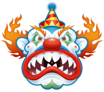 Scary Clown Clipart - Tumundografico